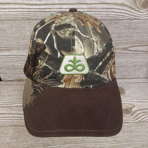 VINTAGE PIONEER SEEDS LOGO CAMO ADJUSTABLE TRUCKER BASEBALL HAT CAP
